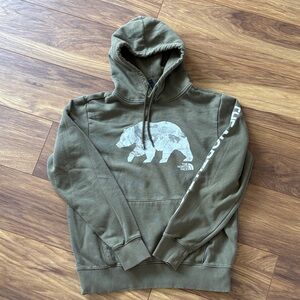The North Face Men’s Olive Green Bear Hoodie M